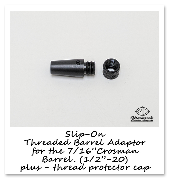 Moderator adaptor Muzzle for Crosman 2240-2250 1/2" UNF thread /Alum sku.38 